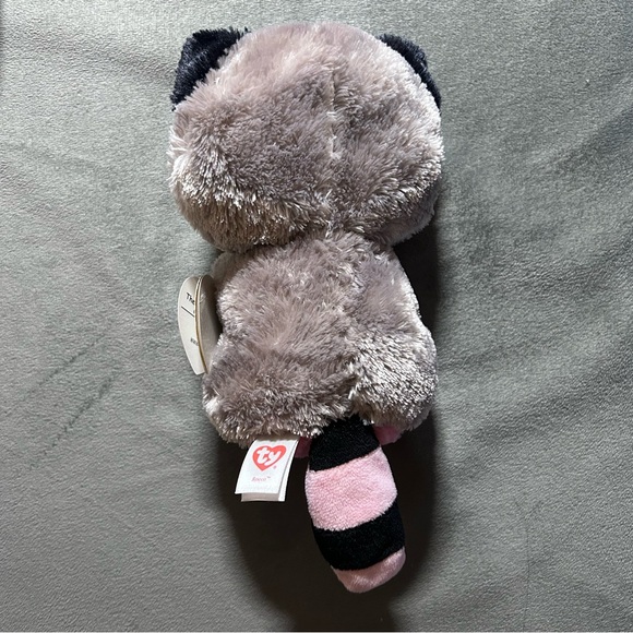 2014 Ty Beanie Boos Raccoon - ROCCO (glitter eyes) 6” - Picture 2 of 4